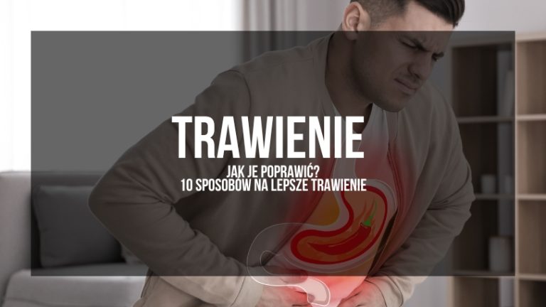 Obrazek Przedstawia mężczyznę siedzącego na kanapie, którego brzuch jest rysowany na czerwono,sygnalizując bóle brzucha związane z trawieniem. Na obrazku widoczny jest również tekst "TRAWIENIE - Jak je poprawiać? 10 sposobów na lepsze trawienie" przydział na szarym tle, co spowodowało, że obrazek może być grafiką z artykułu poradnikowego dotyczącego metody poprawy funkcji trawi
