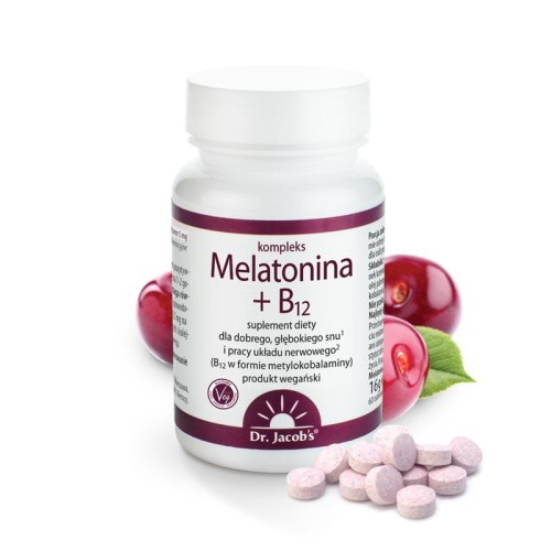 Dr. Jacob's - Melatonina + B12 - 60 tabletek