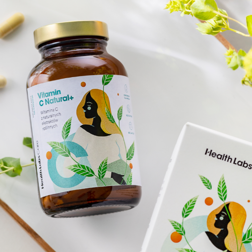 Health Labs Care - Vitamin C natural + - 120 kapsułek
