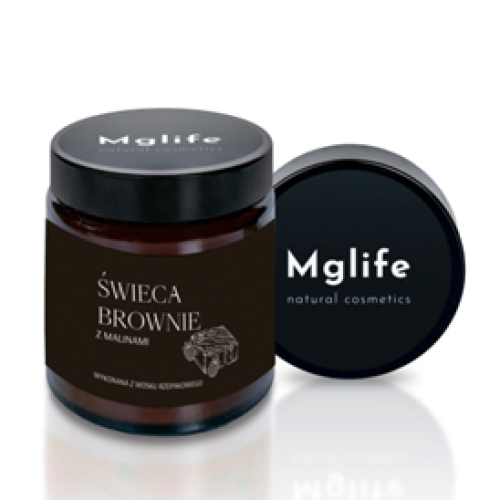 Mglife - Świeca brownie z malinami