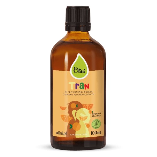 Olini - Tran o smaku pomarańczowym - 100 ml