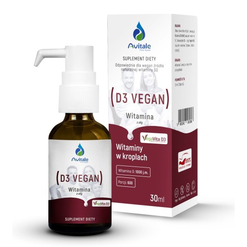 Avitale - Naturalna witamina D3 VEGAN 1000 j.m. - 30 ml