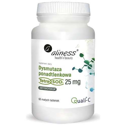 Aliness - Dysmutaza ponadtlenkowa (Tetra SOD) 25 mg - 60 tabletek