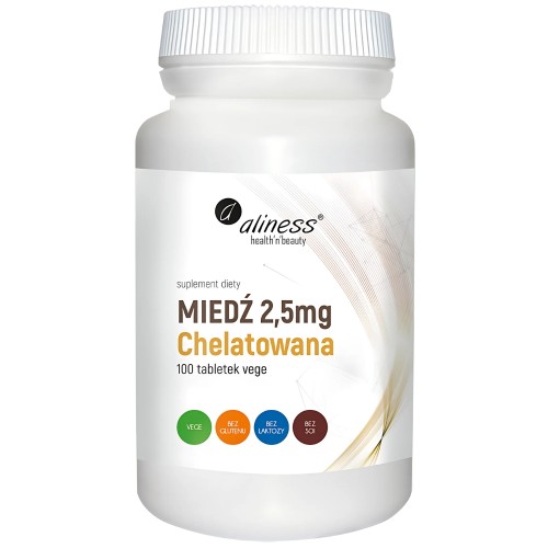 Aliness - Miedź chelatowana 2,5 mg - 100 tabletek