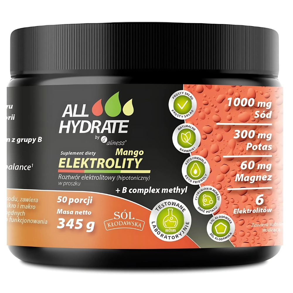 ALLHydrate - Elektrolity Mango + B complex methyl - 345g