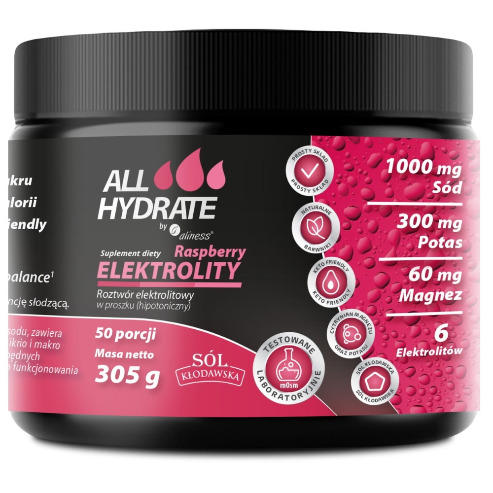 ALLHydrate - Elektrolity Raspberry - 305g