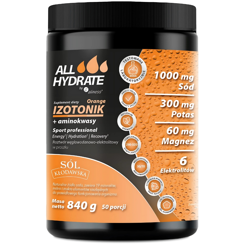 ALLHydrate - Izotonik Orange + aminokwasy - 840g