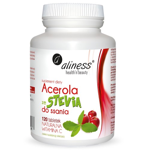 Aliness - Acerola ze Stevią do ssania - 120 tabletek