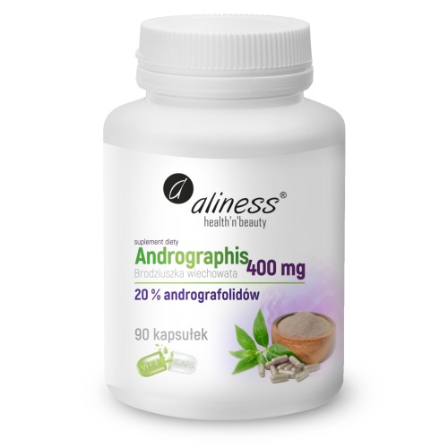 Aliness - Andrographis 400 mg 20% - 90 kapsułek