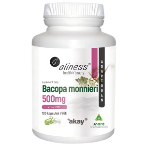 Aliness - Bacopa monnieri extract 50% 500 mg - 100 kapsułek