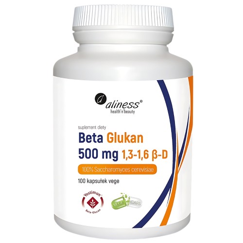 Aliness - Beta Glukan Yestimun® 1,3-1,6 β-D 500 mg - 100 vege kapsułek