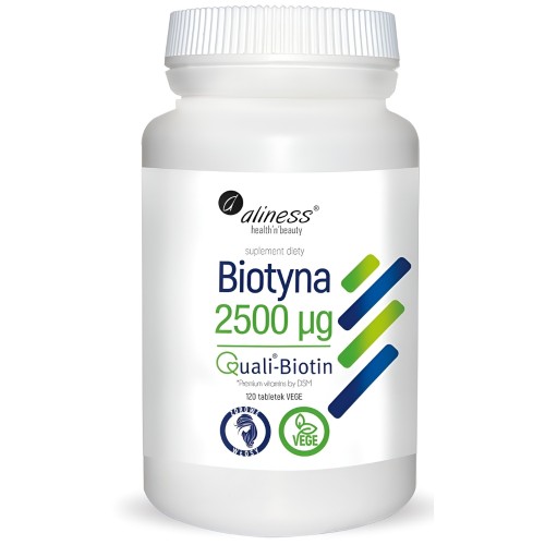 Aliness - Biotyna 2500 mcg QualiBiotin® - 120 tabletek