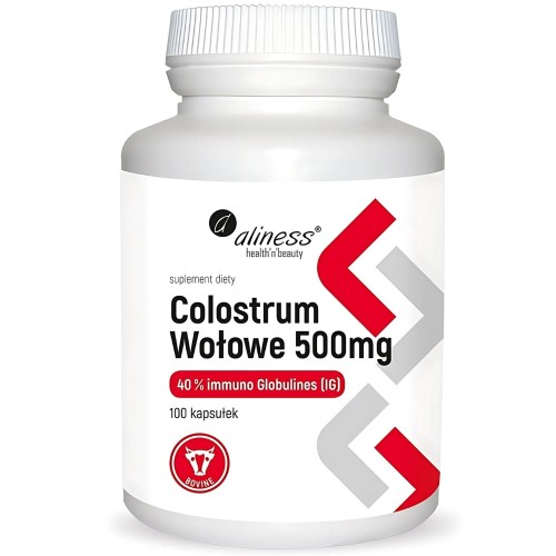 Aliness - Colostrum Wołowe 500 mg - 100 kapsułek
