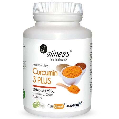 Aliness - Curcumin 3 PLUS - 60 kapsułek