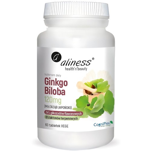 Aliness - Ginkgo Biloba 120mg - 60 tabletek