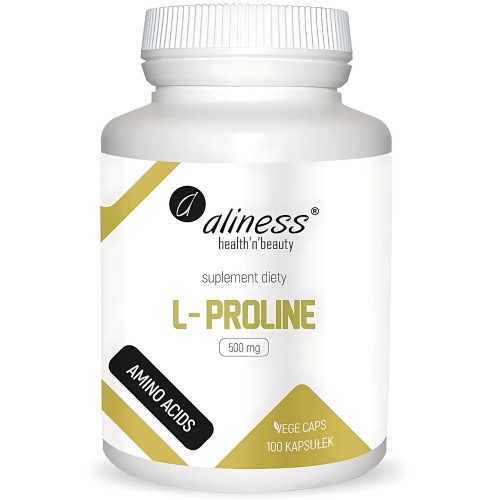 Aliness - L-Proline 500 mg - 100 vege kapsułek