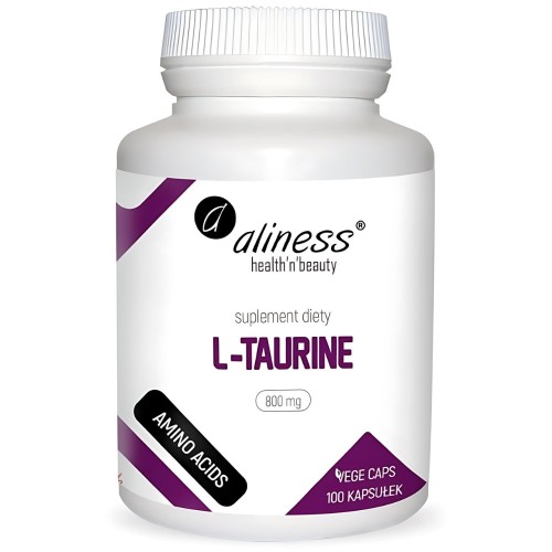 Aliness - L-Taurine 800 mg - 100 kapsułek