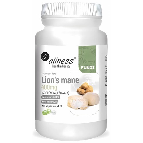Aliness - Lion’s Mane ekstrakt 40/20 400mg - 90 kapsułek