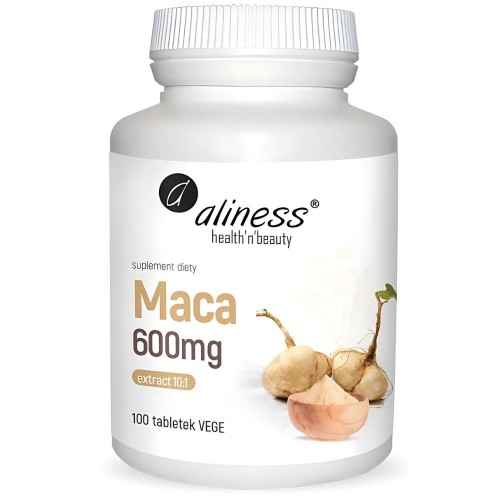 Aliness - Maca ekstrakt 10:1 600 mg - 100 tabletek vege