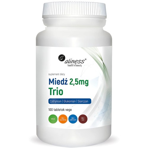 Aliness - Miedź TRIO 2,5 mg - 100 tabletek