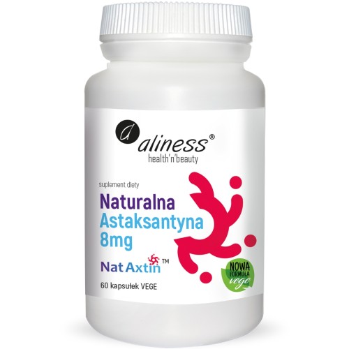 Aliness - Naturalna Astaksantyna Nat Axtin 8mg - 60 kapsułek