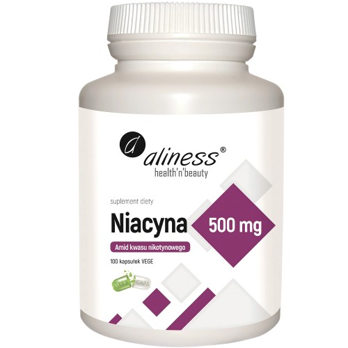 Aliness - Niacyna 500 mg - 100 kapsułek