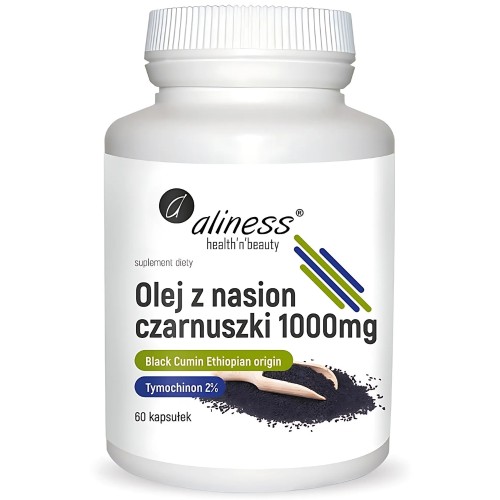 Aliness - Olej z nasion czarnuszki 2% 1000 mg - 60 kapsułek