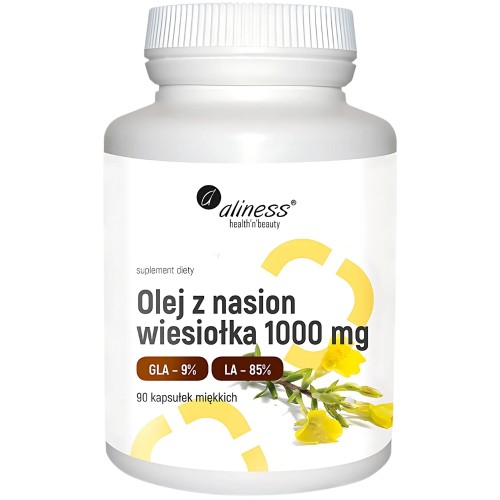 Aliness - Olej z nasion wiesiołka 9% 1000 mg - 90 kapsułek