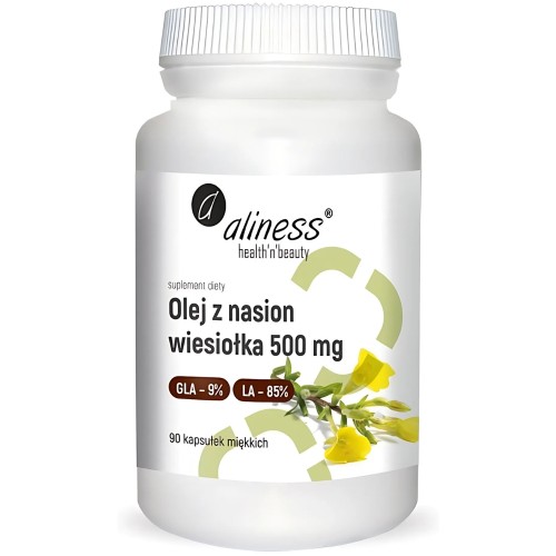 Aliness - Olej z nasion wiesiołka 9%/85% 500 mg - 90 kapsułek