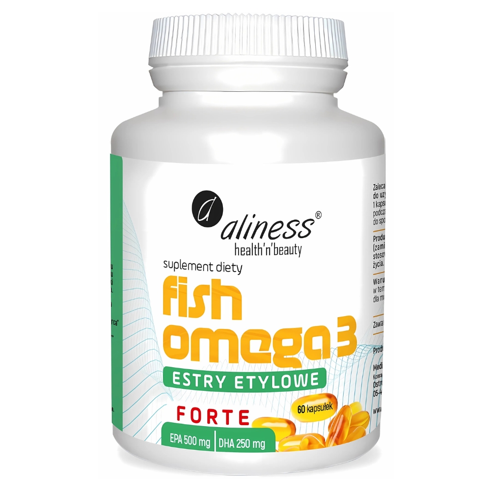 Aliness - Fish Omega 3 FORTE Estry 500/250mg - 60 kapsułek