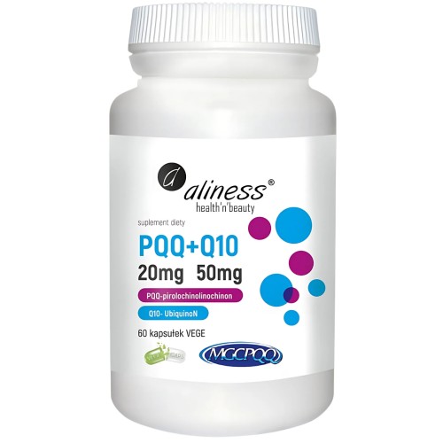 Aliness - PQQ MGCPQQ 20 mg + Q10 50 mg - 60 kapsułek