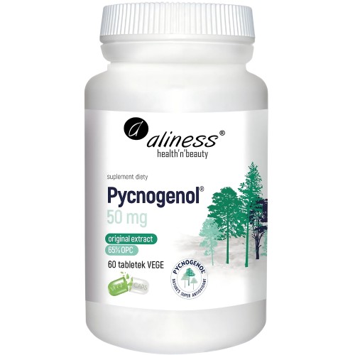 Aliness - Pycnogenol extract 65% 50 mg - 60 tabletek