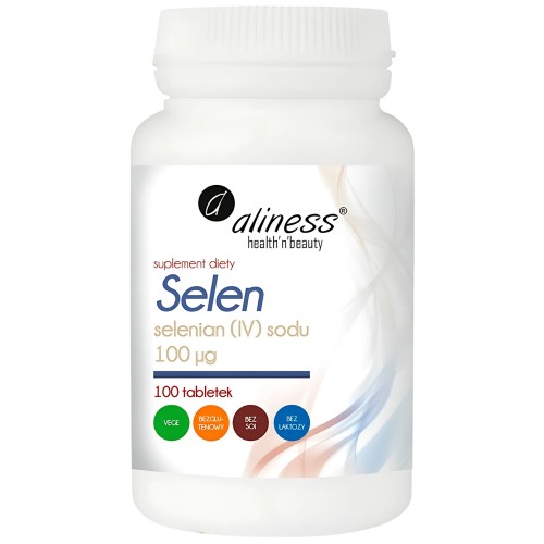 Aliness - Selen selenian (IV) sodu 100 mcg - 100 tabletek