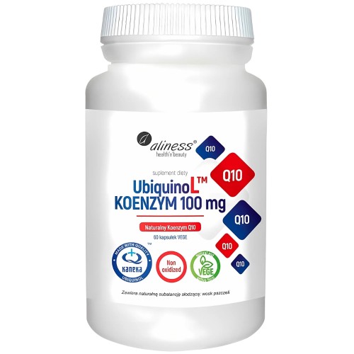 Aliness - UbiquinoL KANEKA Naturalny KOENZYM 100 mg - 60 kapsułek