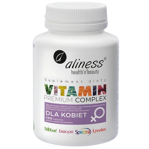 Aliness - Premium Vitamin Complex dla kobiet - 120 tabletek
