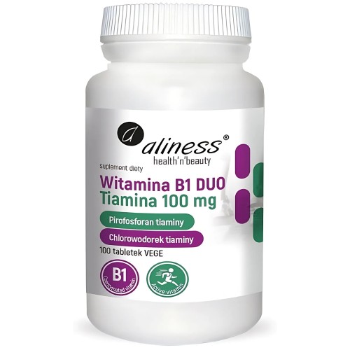 Aliness - Witamina B1 (Tiamina) DUO 100 mg - 100 tabletek