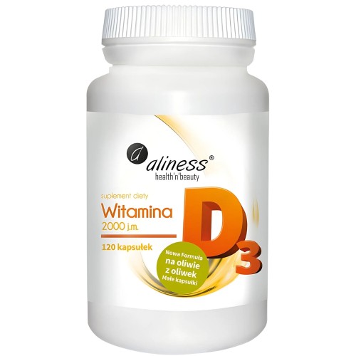 Aliness - Witamina D3 2000 IU - 120 kapsułek