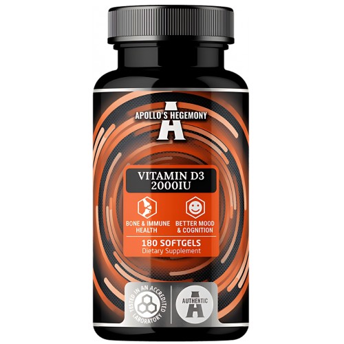 Apollo's Hegemony - Vitamin D3 2000IU - 180 kapsułek
