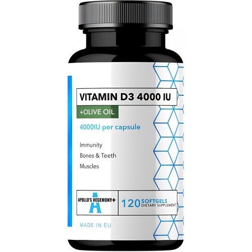 Apollo's Hegemony - Vitamin D3 4000 IU - 120 kapsułek
