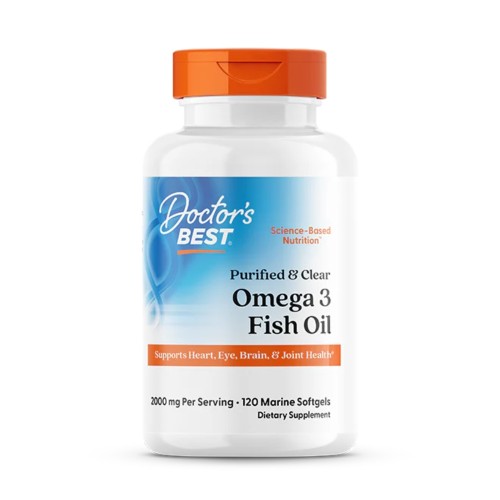 Doctor's Best - Purified & Clear Omega 3 Fish Oil - 120 kapsułek