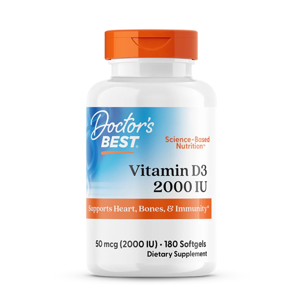 Doctor's Best - Vitamin D3 2000IU - 180 kapsułek