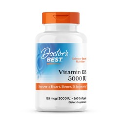 Doctor's Best - Vitamin D3 5000IU - 180 kapsułek