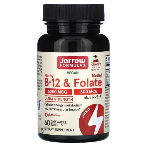 Jarrow - Methyl B-12 & Methyl Folate 800 mcg - 60 tabletek