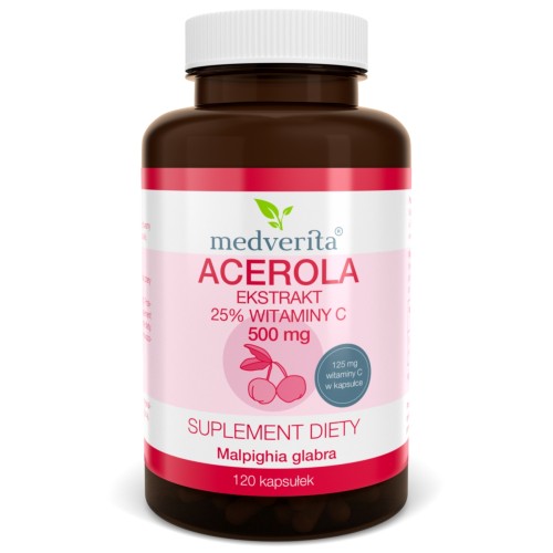 Medverita - Acerola 500 mg - 120 kapsułek