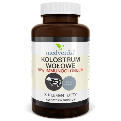 Medverita - Colostrum wołowe 40% immunoglobulin - 50 kapsułek
