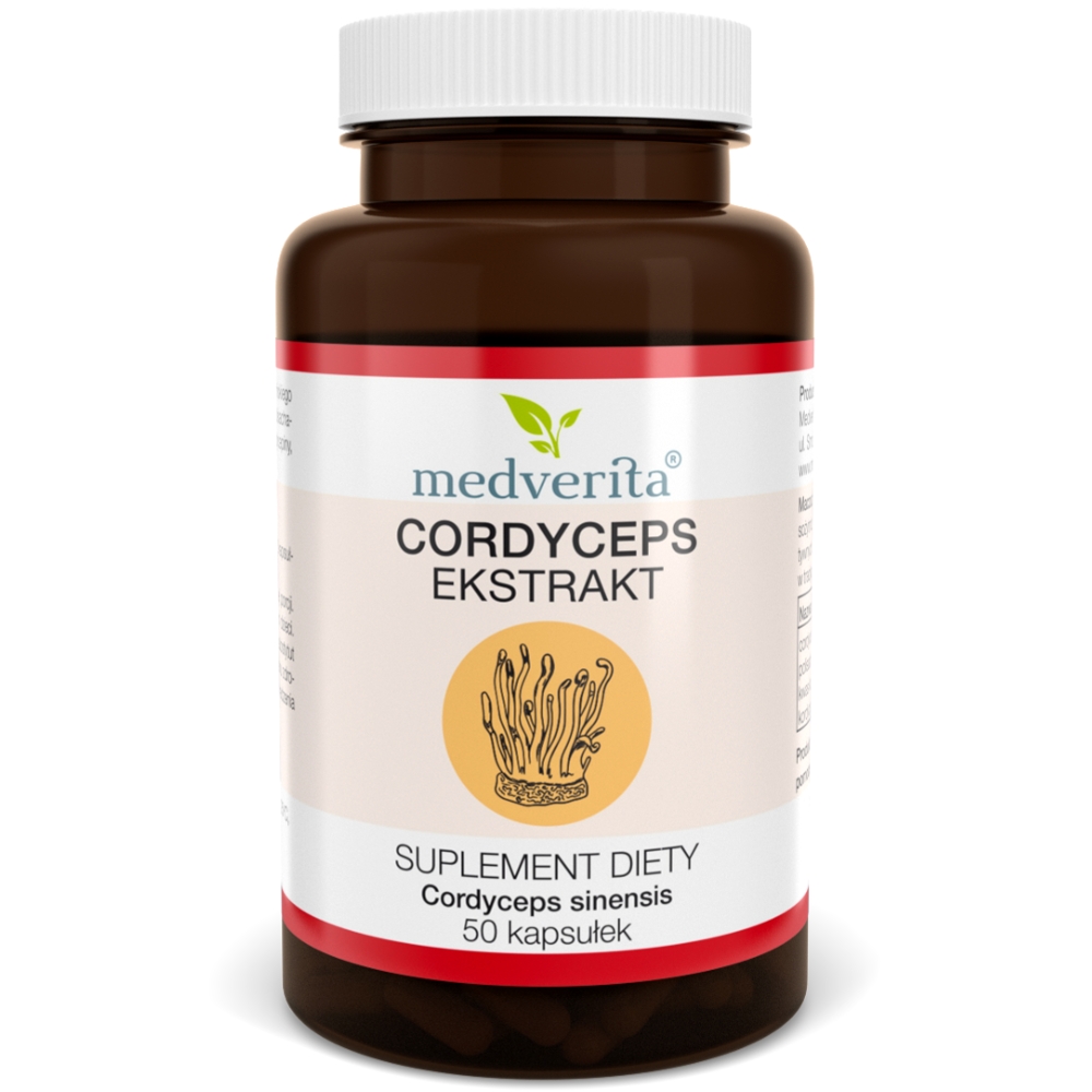 Medverita - Cordyceps 500 mg Maczużnik chiński - 50 kapsułek