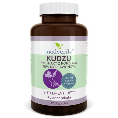 Medverita - Kudzu ekstrakt z korzenia 40% Izoflawonów 300 mg - 120 kapsułek