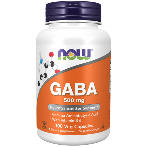 NOW - GABA 500 mg - 100 kapsułek