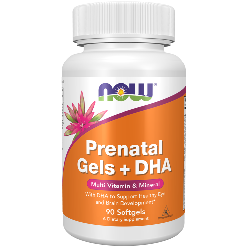 NOW - Prenatal Gels + DHA - 90 kapsułek