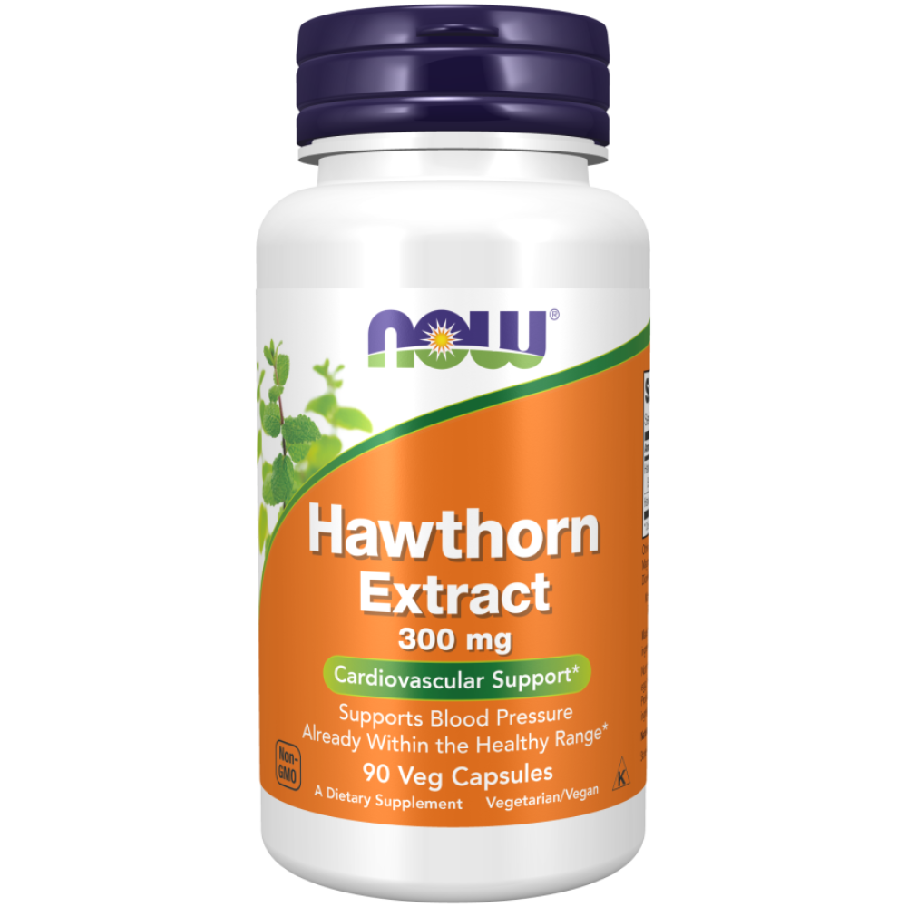 NOW - Hawthorn Extract 300 mg - 90 kapsułek